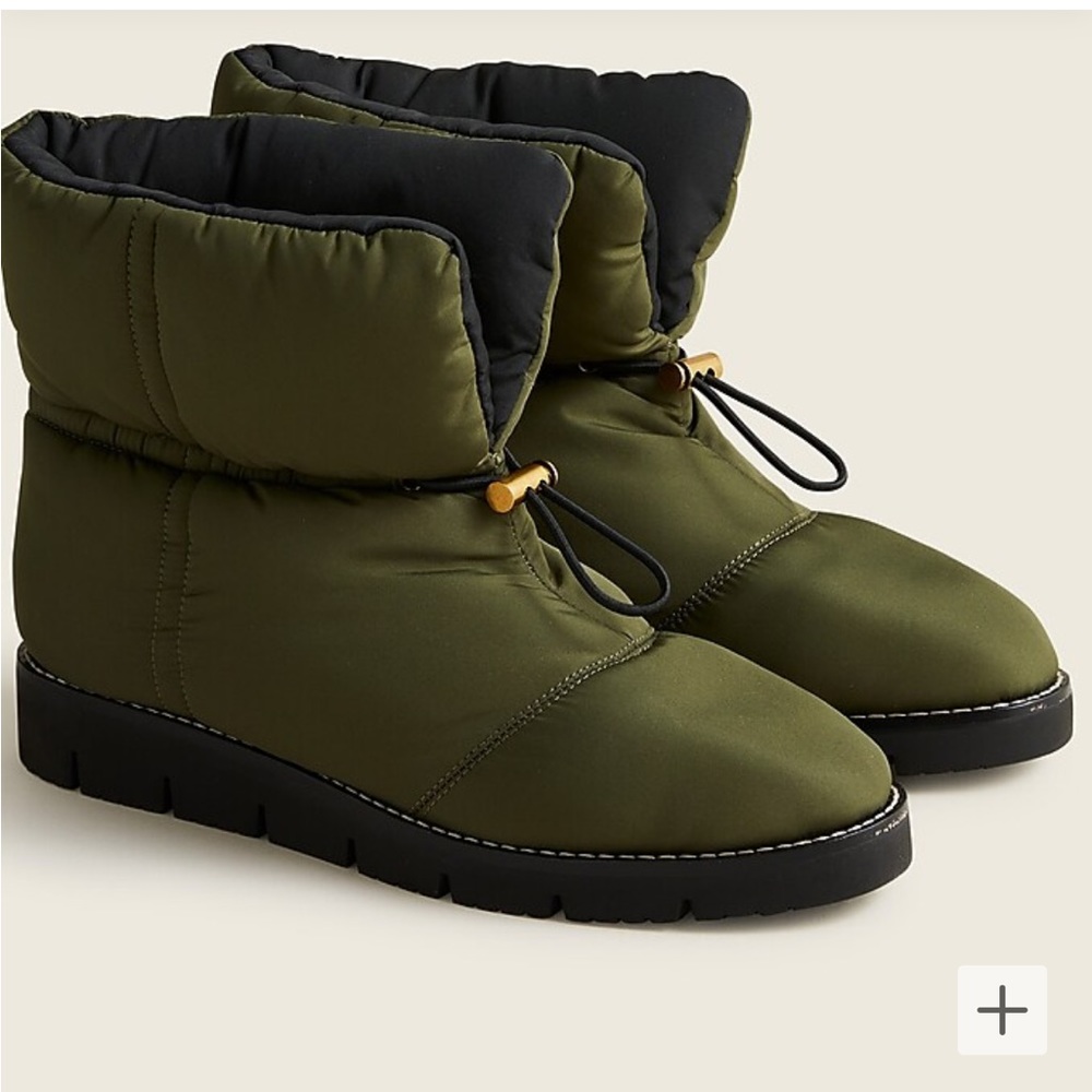 J Crew Size 7 Puffer Shortie Snow Boot elsa